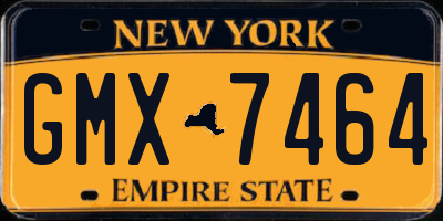 NY license plate GMX7464