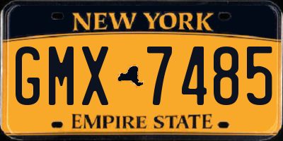 NY license plate GMX7485