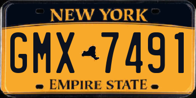 NY license plate GMX7491