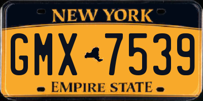 NY license plate GMX7539