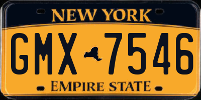 NY license plate GMX7546