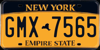 NY license plate GMX7565