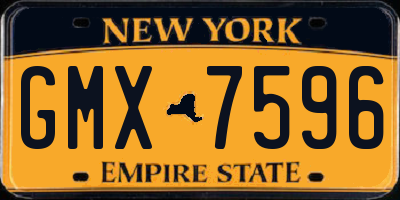 NY license plate GMX7596