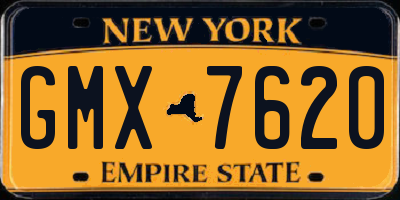 NY license plate GMX7620