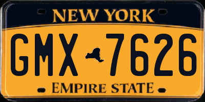NY license plate GMX7626