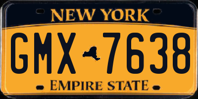 NY license plate GMX7638