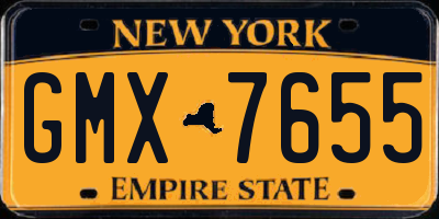 NY license plate GMX7655