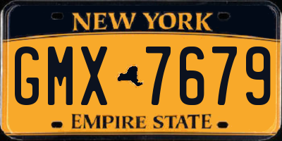 NY license plate GMX7679