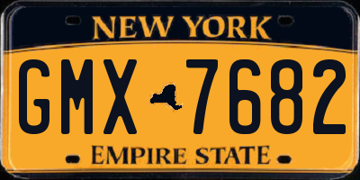 NY license plate GMX7682