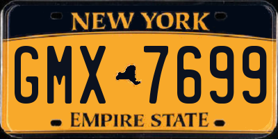 NY license plate GMX7699