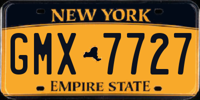 NY license plate GMX7727