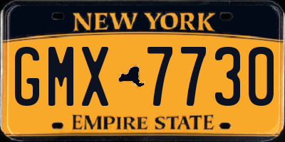 NY license plate GMX7730
