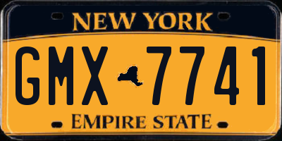 NY license plate GMX7741