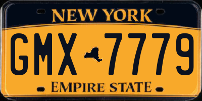 NY license plate GMX7779