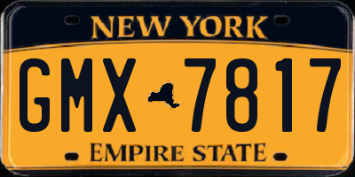 NY license plate GMX7817