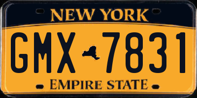 NY license plate GMX7831