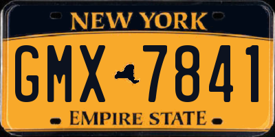 NY license plate GMX7841