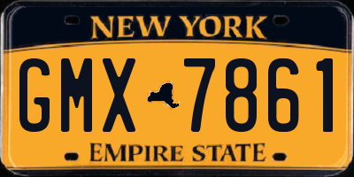 NY license plate GMX7861