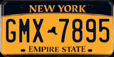 NY license plate GMX7895