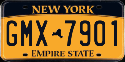 NY license plate GMX7901