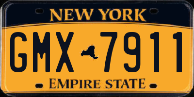 NY license plate GMX7911
