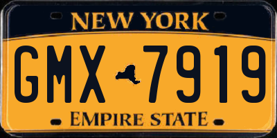 NY license plate GMX7919