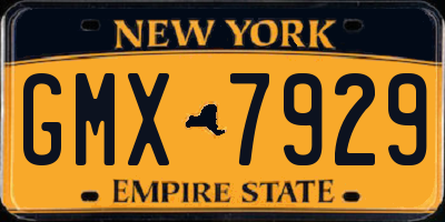 NY license plate GMX7929