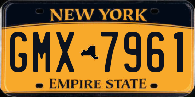 NY license plate GMX7961