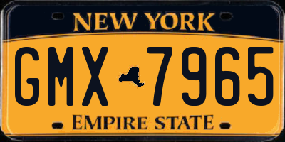 NY license plate GMX7965