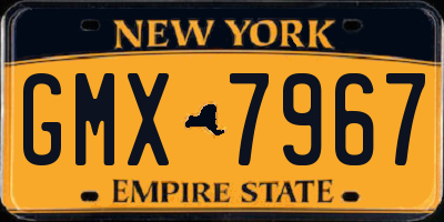 NY license plate GMX7967