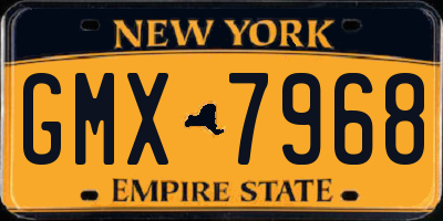 NY license plate GMX7968