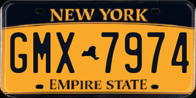 NY license plate GMX7974