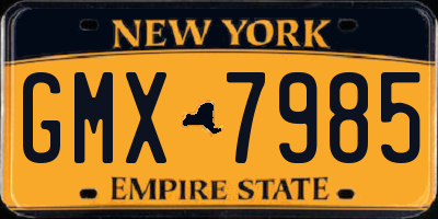 NY license plate GMX7985