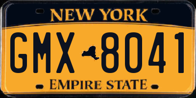 NY license plate GMX8041