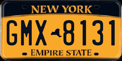 NY license plate GMX8131