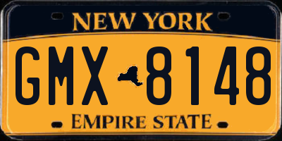 NY license plate GMX8148