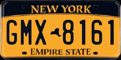 NY license plate GMX8161