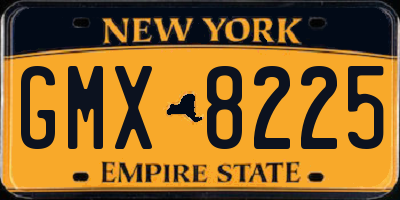 NY license plate GMX8225