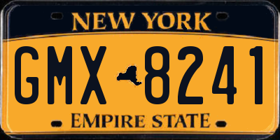 NY license plate GMX8241