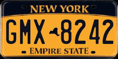 NY license plate GMX8242