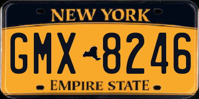 NY license plate GMX8246