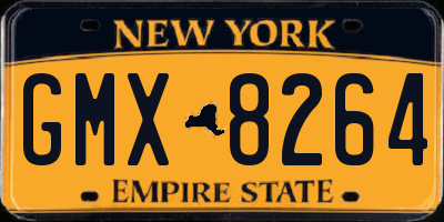 NY license plate GMX8264