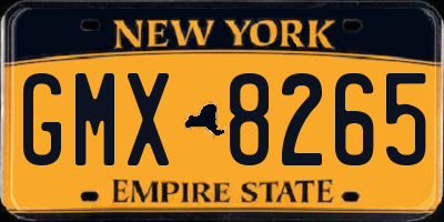 NY license plate GMX8265