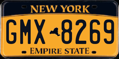 NY license plate GMX8269