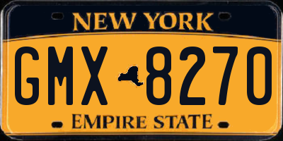 NY license plate GMX8270