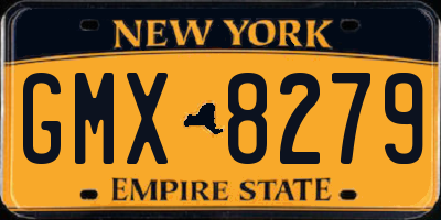 NY license plate GMX8279