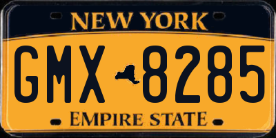 NY license plate GMX8285