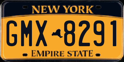NY license plate GMX8291