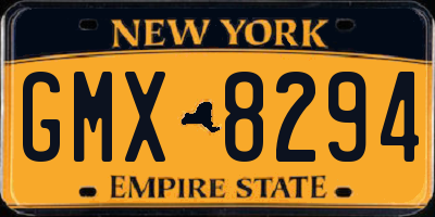 NY license plate GMX8294