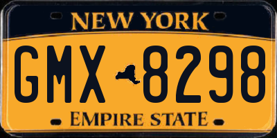 NY license plate GMX8298